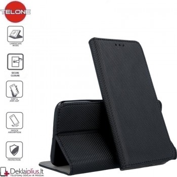 Telone smart magnet serijos atverčiamas dėklas - juodas (NOKIA 2.3)